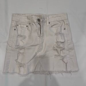 White mini skirt